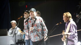 Original members of The Beach Boys, from left, Brian Wilson, David Marks, Mike Love and Al Jardine perform together during a concert at the Beacon Theater, Tuesday, May 8, 2012, in New York. (AP Photo/Jason DeCrow)