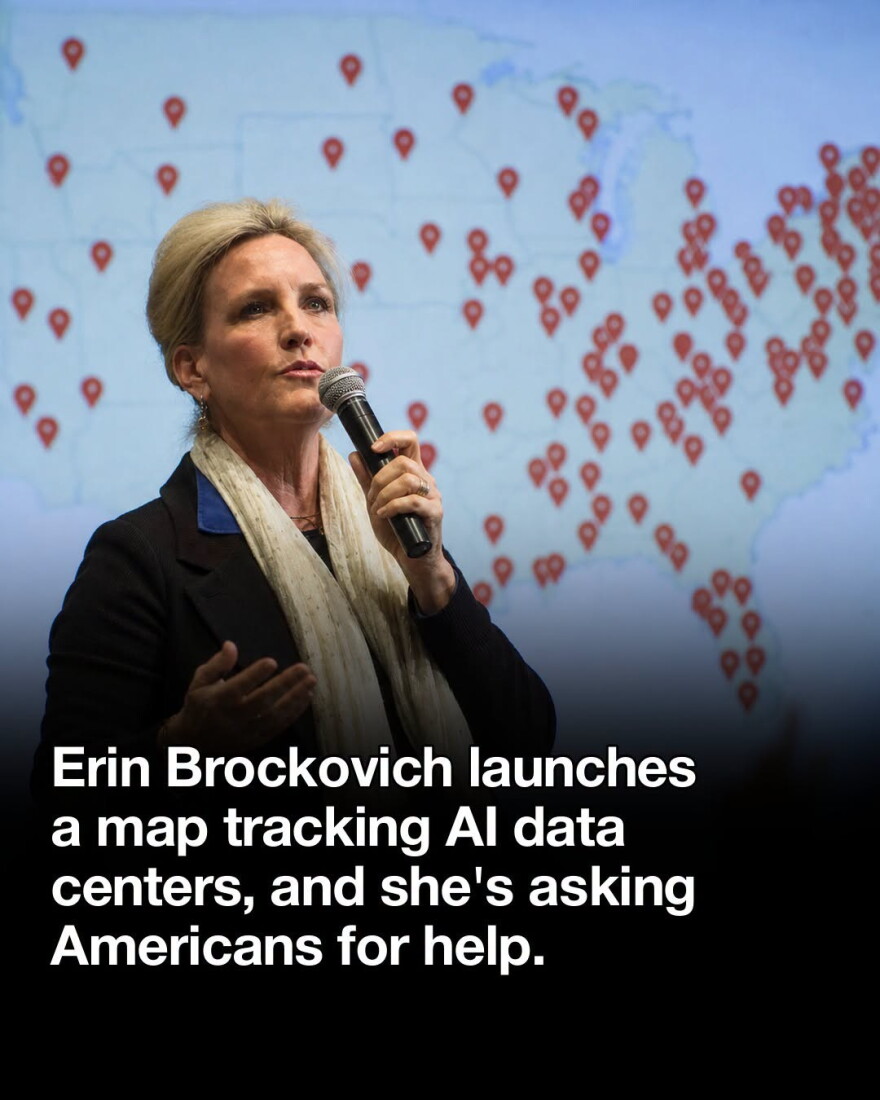 Famous environmental activist Erin Brockovich has started a new nationwide website on AI data center reporting, at https://brockovichdatacenter.com.