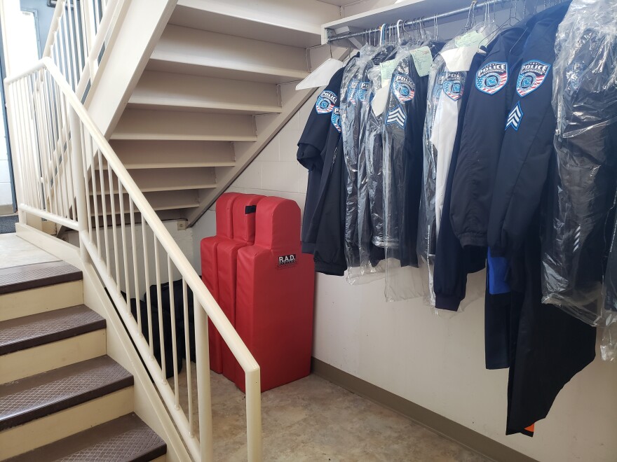 Beavercreek Police building stairwell.