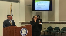 Cincinnati Mayor John Cranley addressing reporters Wednesday about the city's continuing COVID-19 response efforts.
