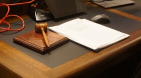 A bill draft in a committee room