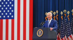 President Joe Biden announces an $82 million investment in high-speed Internet infrastructure in Raleigh, N.C., January 18, 2024. (Courtesy - Peyton Sickles/ For WUNC)