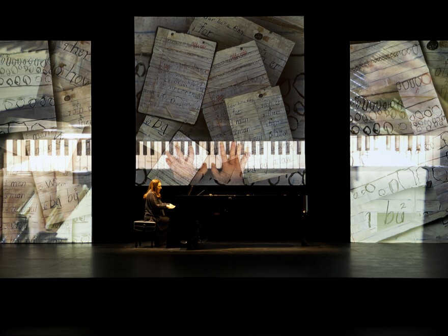 Simone Dinnerstein in dress rehearsal for <em>The Eye Is the First Circle.</em>