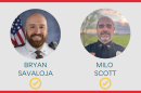 Bryan Savaloja and Milo Scott will both advance to the Wadena County sheriff general election on Nov. 3, 2026.