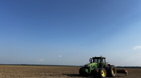 A tractor on a farm in Richland Parish, Louisiana.