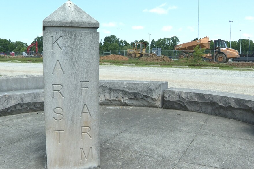 Karst Farm Parks concrete signage.