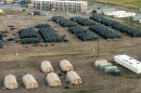 FILE - A tent city at the U.S. Navy base at Guantnamo Bay in Cuba on Jan. 7, 2025. U.S. forces put up the tents at the beginning of the year to house thousands of migrants who were designated for deportation. None were ever held there. (Doug Mills/The New York Times)