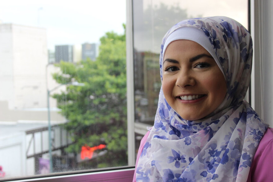 Amanda Saab in the KUOW studios.