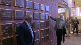 CFC Properties President Jim Murphy unveils the new plaques for the Monroe County Hall of Fame Class of 2018