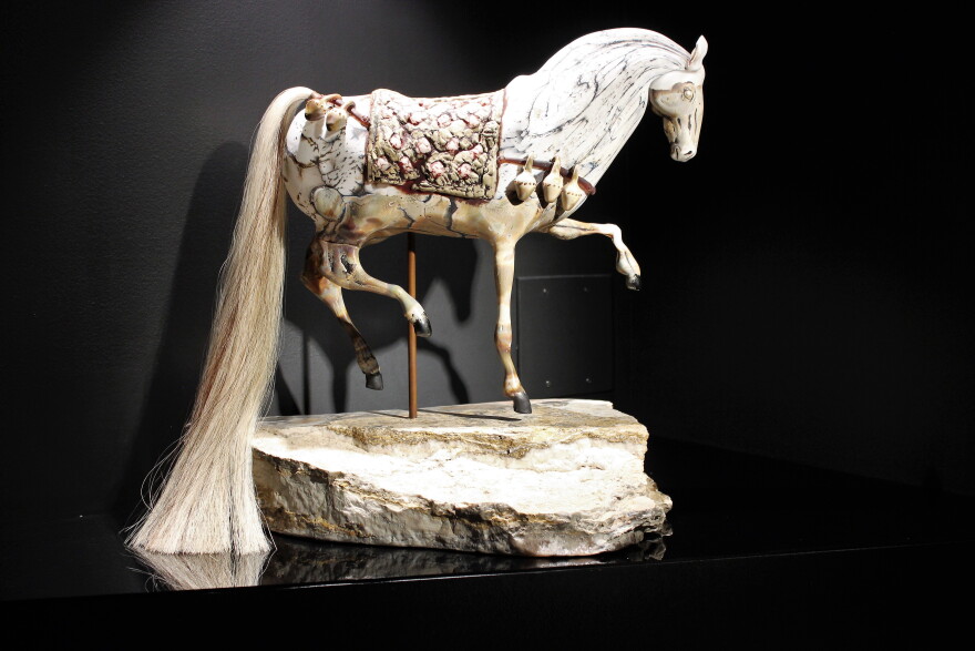 Sometimes as you walk past matted sculptures that appear to be made of stone, it's hard to remember that it's glass. The permanent collection, which Duggan acquired after she decided to open a museum, aims to show glass art is more than vases and bowls.