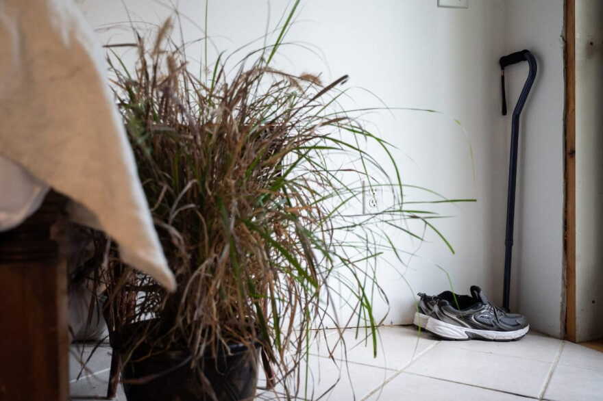 Isaac Berger’s tennis shoes and the cane he relied on after complications from a fentanyl overdose remain in the corner of his bedroom. 