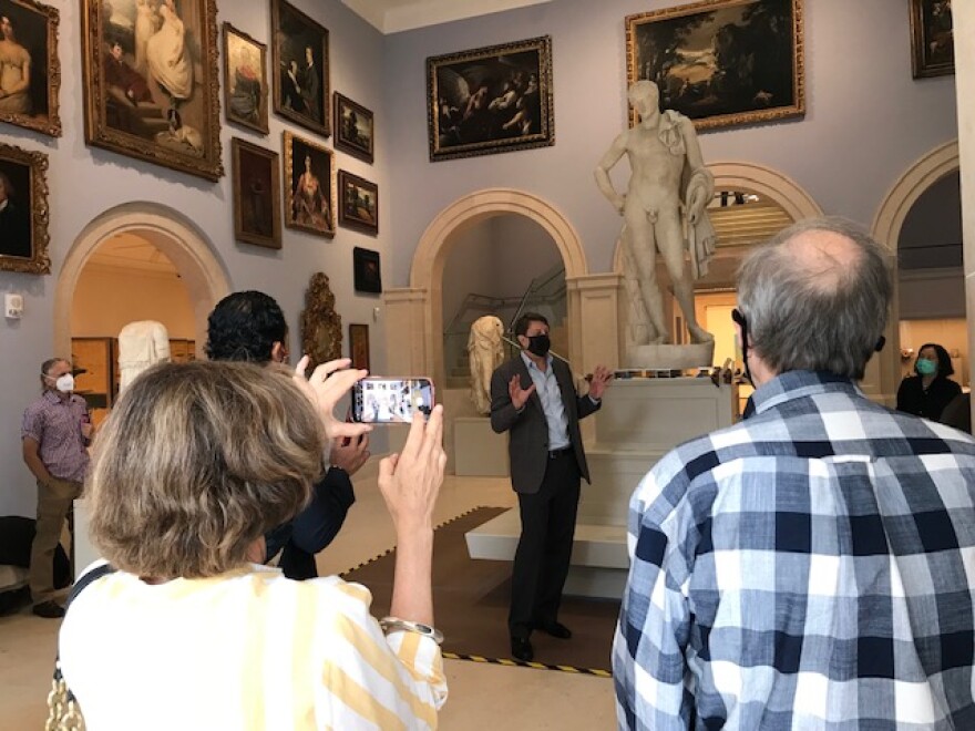 Santa Barbara Museum Of Art Director Larry Feinberg in the museum's remodeled Ludington Court