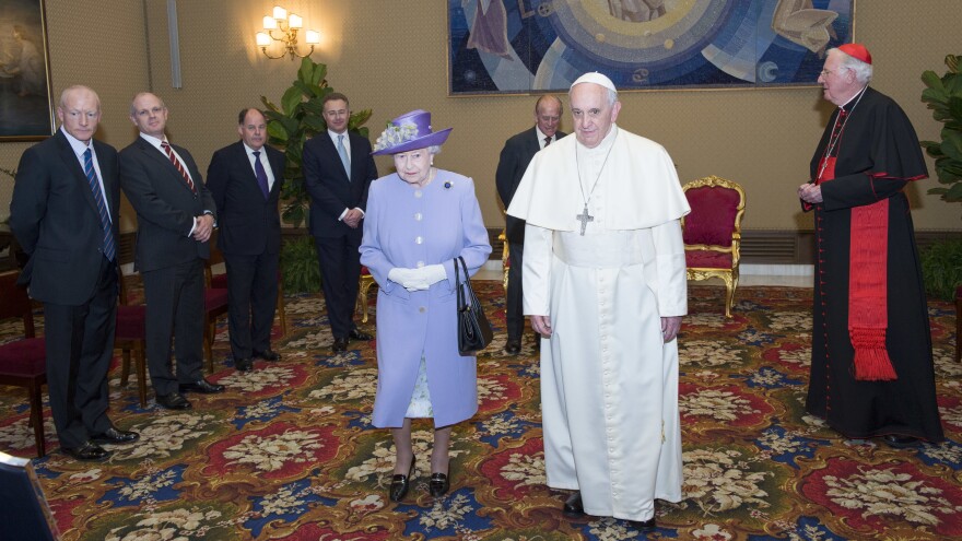 The acceptance of Queen Elizabeth II's decision to wear a lilac suit to meet with Francis in 2014 was seen as an effort by the pope to relax some Vatican rules.