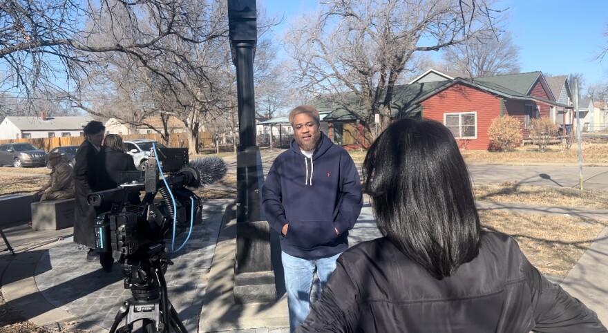 Filmmaker Kevin Harrison answers media questions about Wichita's 1965 Piatt Street Plane crash. His documentary, “The Silent Cries of the Unheard Ghetto Children,” will debut at the memorial site in May. Dr. Harrison is the assistant teaching professor and diversity equity inclusion Director for Wichita State’s Cohen Honors College.