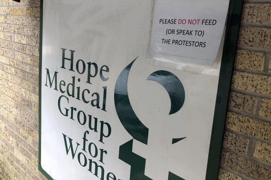 A sign outside the Hope Medical Group for Women in Shreveport, La., on Feb. 20, 2020. Hope closed for good on August 1, 2022, after the clinic lost its legal battle to remain open once the state's near-total abortion ban took effect.