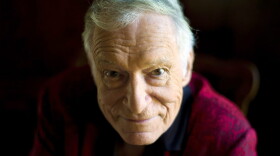 This Oct. 13, 2011 file photo shows  American magazine publisher, founder and chief creative officer of Playboy Enterprises, Hugh Hefner, at his home at the Playboy Mansion in Beverly Hills, Calif. (Kristian Dowling/AP)