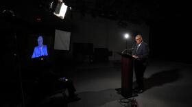 Due to COVID-19 precautions, Indiana's gubernatorial candidates were in the same building for their debate, but each in separate rooms.
