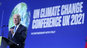 President Biden speaks during the "Accelerating Clean Technology Innovation and Deployment" event at the COP26 U.N. Climate Summit on Nov. 2, 2021, in Glasgow, Scotland. (Evan Vucci/AP Pool)