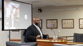 South Carolina Department of Juvenile Justice Director Freddie Pough testifies in front of state lawmakers in Columbia, S.C., on Thursday, May 20, 2021. Lawmakers are scrutinizing the department after a scathing government audit last month found a failure to maintain adequate security staffing, an uptick in violence and many other deep-rooted problems. (AP Photo/Michelle Liu)