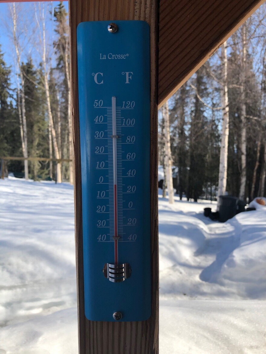 April 15, 2022 mid-morning temperature reading.