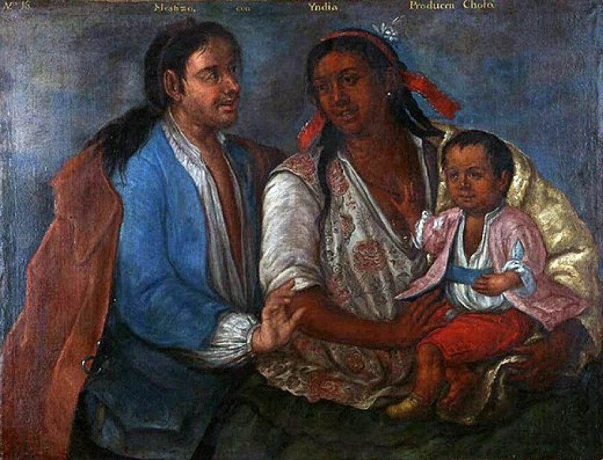 Casta paintings of mixed ethnicity Mexicans: