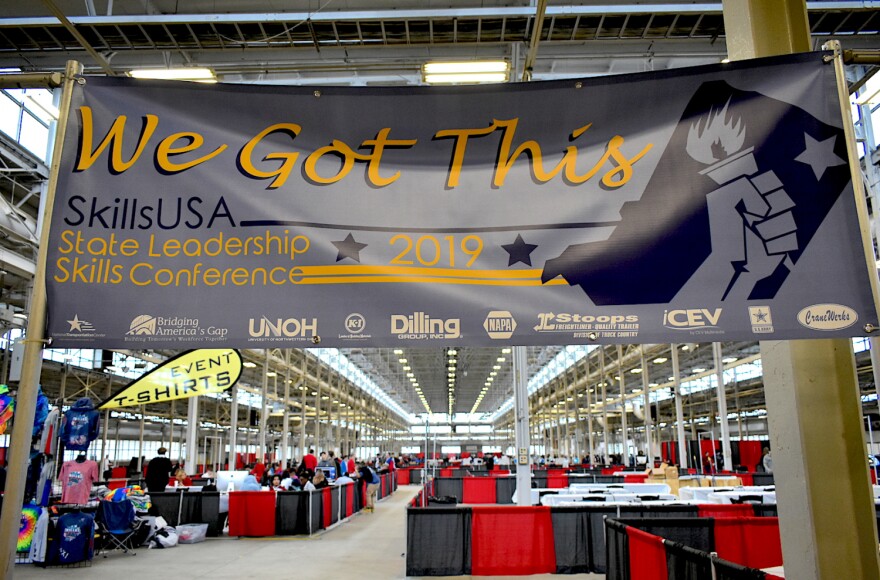 The SkillsUSA competition at the Indiana State Fairgrounds on April 20, 2019.