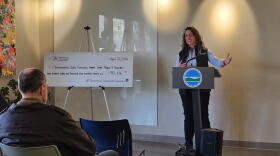 New York State Department of Environmental Conservation commissioner Amanda Lefton speaks while announcing grant awards to five Buffalo-area community based organizations, Tuesday, April 21, 2026.