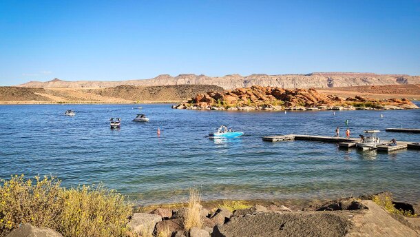 The day use fee at Sand Hollow State Park in Hurricane, pictured here on Oct. 5, 2024, is increasing from $20 to $25 this year.