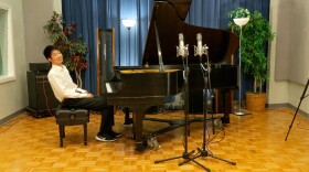 Matthew Liu at the piano.