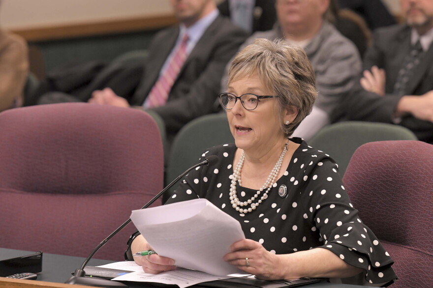 State Rep. Peggy McGaugh, seen here in this Feb. 2020 photo before the COVID-19 pandemic began, is pushing to expand no excuse absentee voting. The Carrolton Republican previously served as Carroll County's clerk.