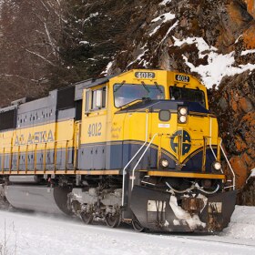 The Alaska Railroad provides freight and passenger operations on a 470-mile main line between Seward and Fairbanks.