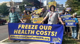 Advocates with Affordable Care for PA organized a 'Care-A-Van' trip in August to call on health insurers to freeze costs as they propose rate hikes.