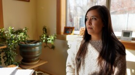 Brenda Lopez ran out of her office to meet her husband Francisco Morales by the roadside where he was pulled over by ICE agents after he dropped off his son at school in February 2020. Since then, she’s been fighting to bring him home to Twisp with the help of her community. CREDIT: Enrique Pérez de la Rosa/NWPB