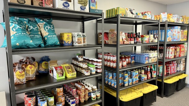 The shelves at the Celiac and Allergy Friendly Food Pantry Initiative in Cuyahoga Falls are stocked with allergy friendly foods.