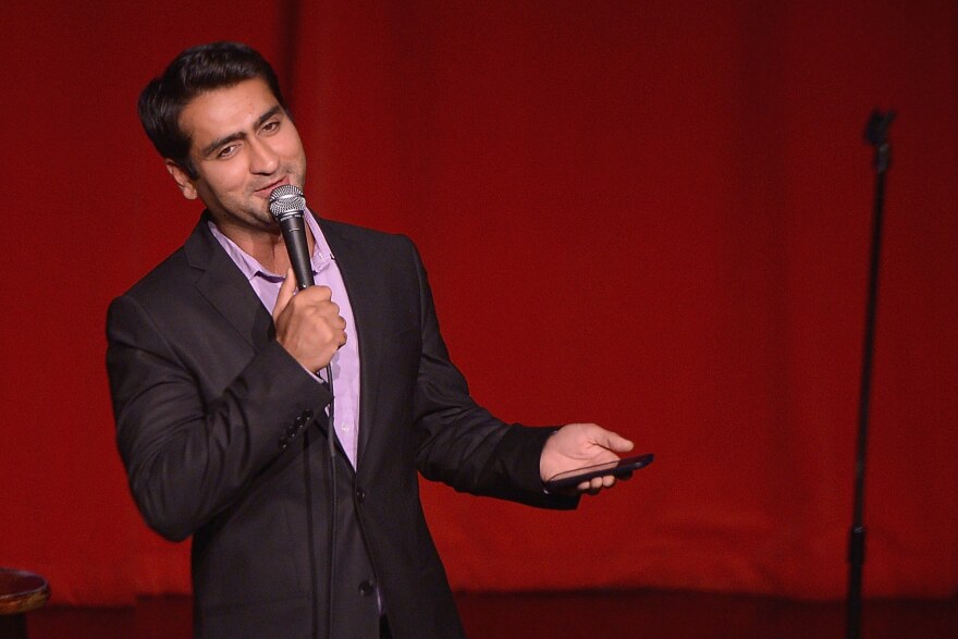 Comedian Kumail Nanjiani performs during One Kid One World's 3rd Annual Night Of (At Least) 18 Laughs at Largo on April 27, 2014 in Los Angeles.
