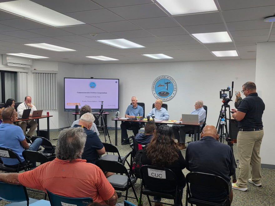 The Commonwealth Public Utilities Commission held a public hearing Monday on Saipan regarding the three-year utility rate increase sought by the Commonwealth Utilities Corporation.