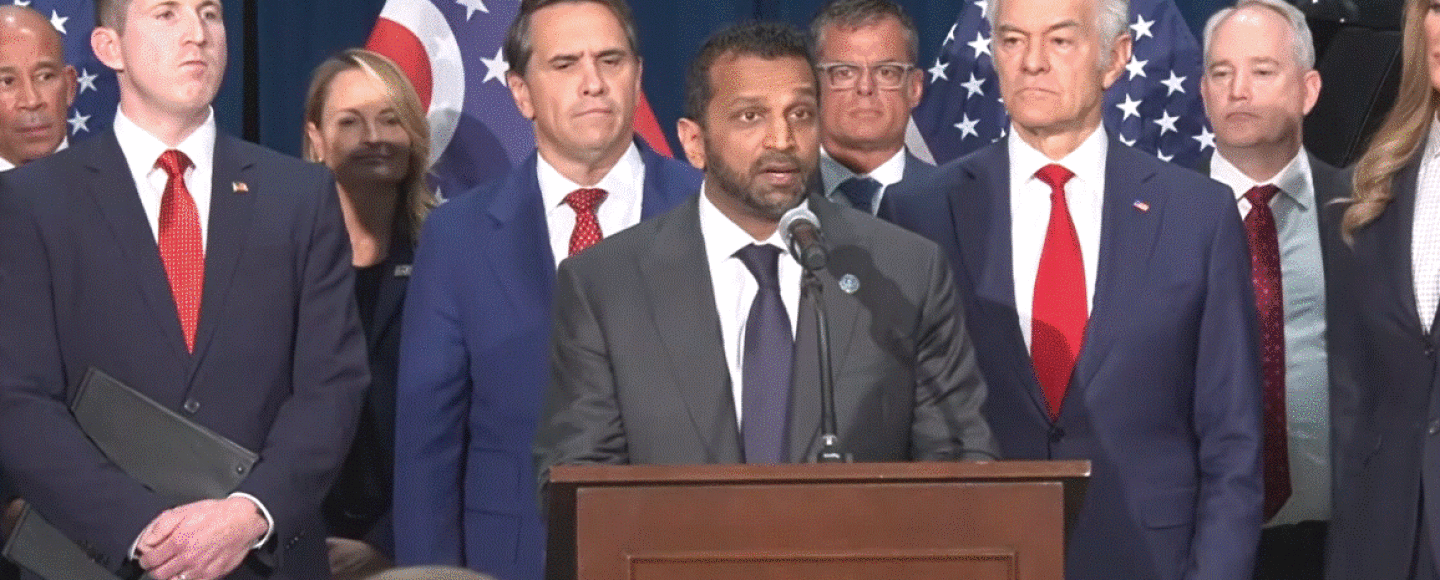 FBI Director Kash Patel and Dr. Mehmet Oz, among others, discuss fraud in Ohio at a press conference on June 4, 2026