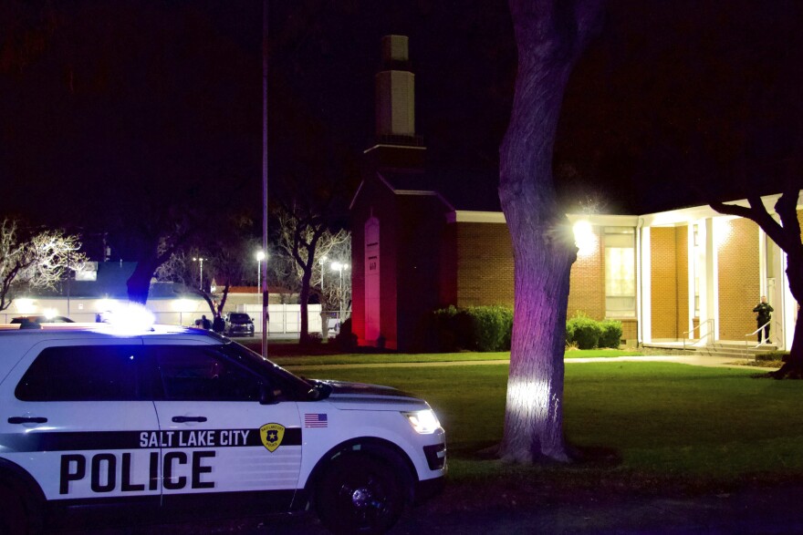 Police respond to a fatal shooting in a parking lot of The Church of Jesus Christ of Latter-day Saints in Salt Lake City, Jan. 7, 2026.
