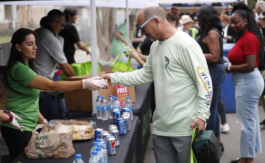 Publix provided free food and beverages to festival attendees during the 2022 Publix Tampa Bay Collard Festival in St. Petersburg, Florida, on Saturday, February 19, 2022. Photo by Octavio Jones for WUSF