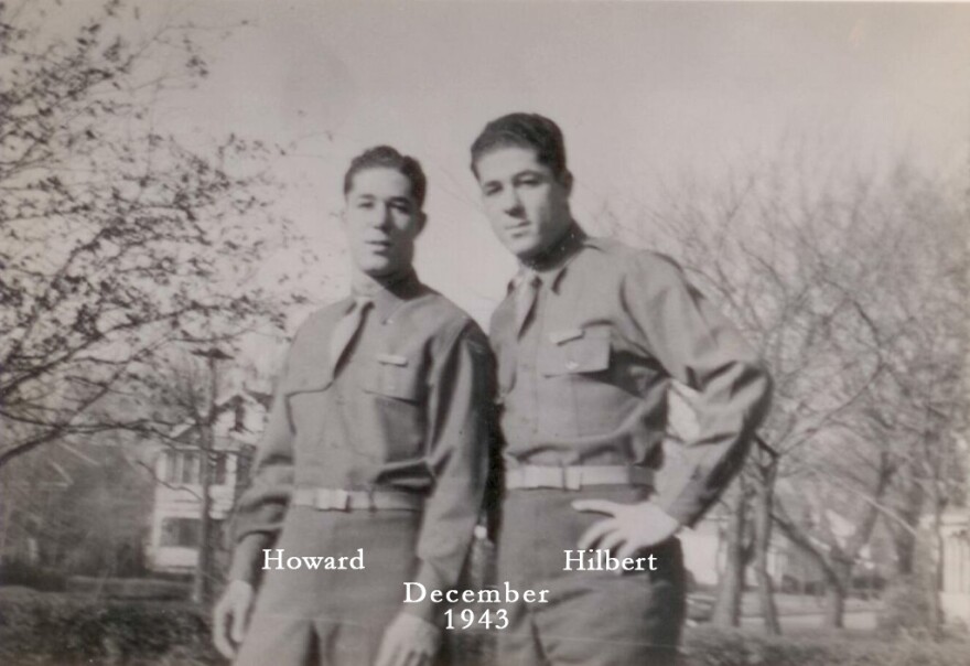 Howard and Hilbert Margol in 1943. The twin brothers were among the U.S. troops that liberated Dachau in 1945.