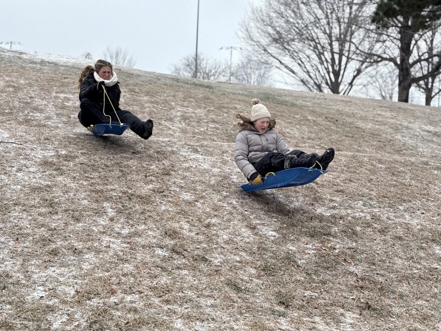 The hills behind Charlotte's Veterans Park were filled with shrieks and laughter