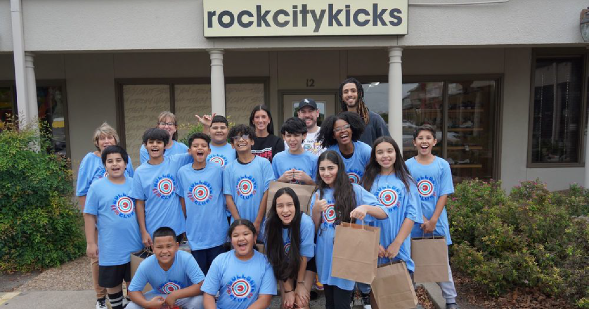Fayetteville middle school students earned free sneakers from Rock City