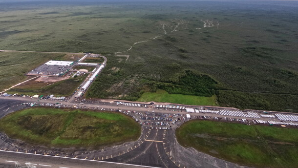 Immigration detention center in the Big Cypress National Preserve.