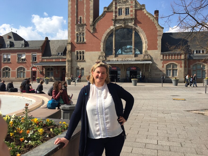 Marie-Hélène De Lacoste Lareymonde, a 43-year-old National Front lawmaker from Alsace, France, says she's sometimes told she resembles far-right presidential candidate Marine Le Pen, whom she sees as a champion for women.