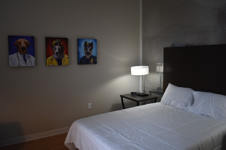 This 'hero' suite was sponsored by first responders from six area departments.