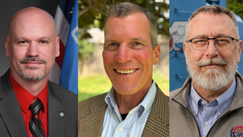 From left to right: Republican Kevin West, Libertarian Mike Hall and Democrat Kevin Dawson are competing to be the next Oklahoma Labor Commissioner.