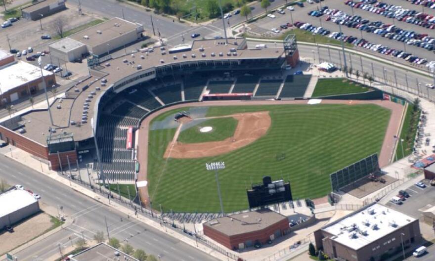 Dozer Park in Peoria from the sky