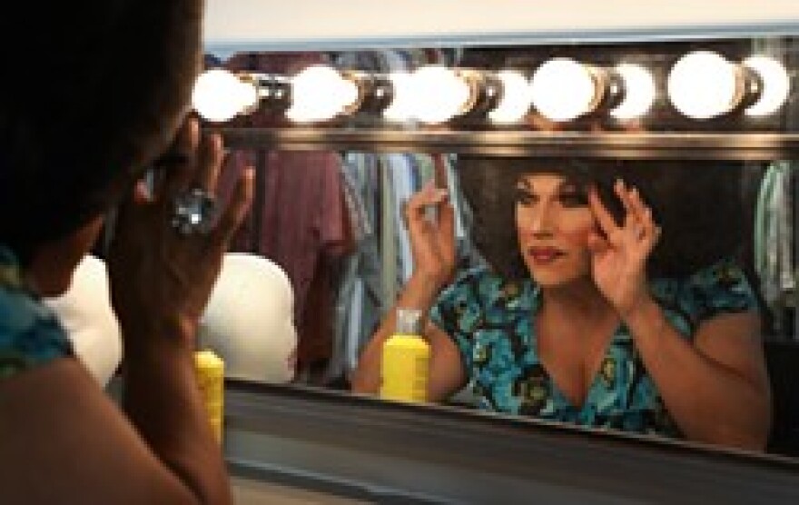 Mrs. Kasha Davis prepares to film "Imagination Station."