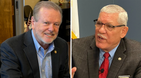 NC Senate leader Phil Berger on left; Rockingham County Sheriff Sam Page on right. 