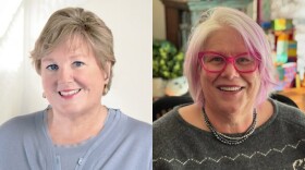 Left to right: incumbent Christine Symchych and Jennie Stoltz